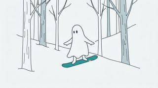 夏油高原滑雪場插畫