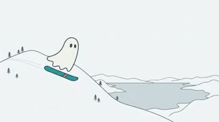 箱館山滑雪場插畫
