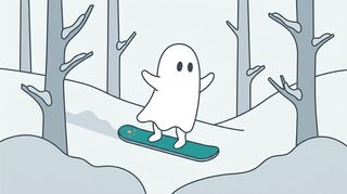 斑尾高原滑雪場插畫