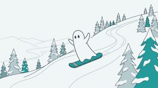 明寶滑雪場插畫