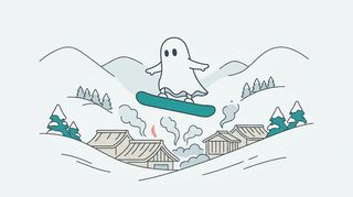 野澤溫泉滑雪場插畫