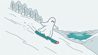 奧伊吹滑雪場插畫
