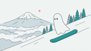 御嶽滑雪場插畫