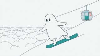 龍王滑雪公園插畫