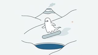 田澤湖滑雪場插畫